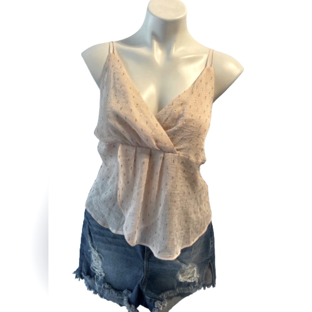 Express Women's Sleeveless Loose V-Neck Asymmetrical Top - Picture 9 of 10